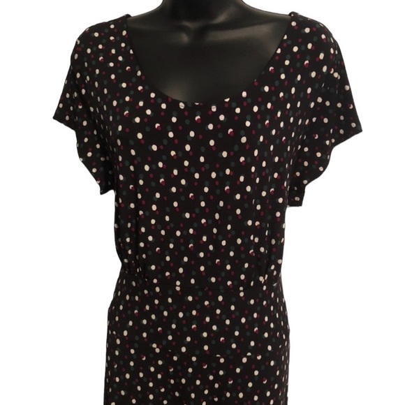Leota Dresses & Skirts - Womens Leota Twilight Dot Rainforest Wrap Dress | Color: Black/multi | Size: XXL